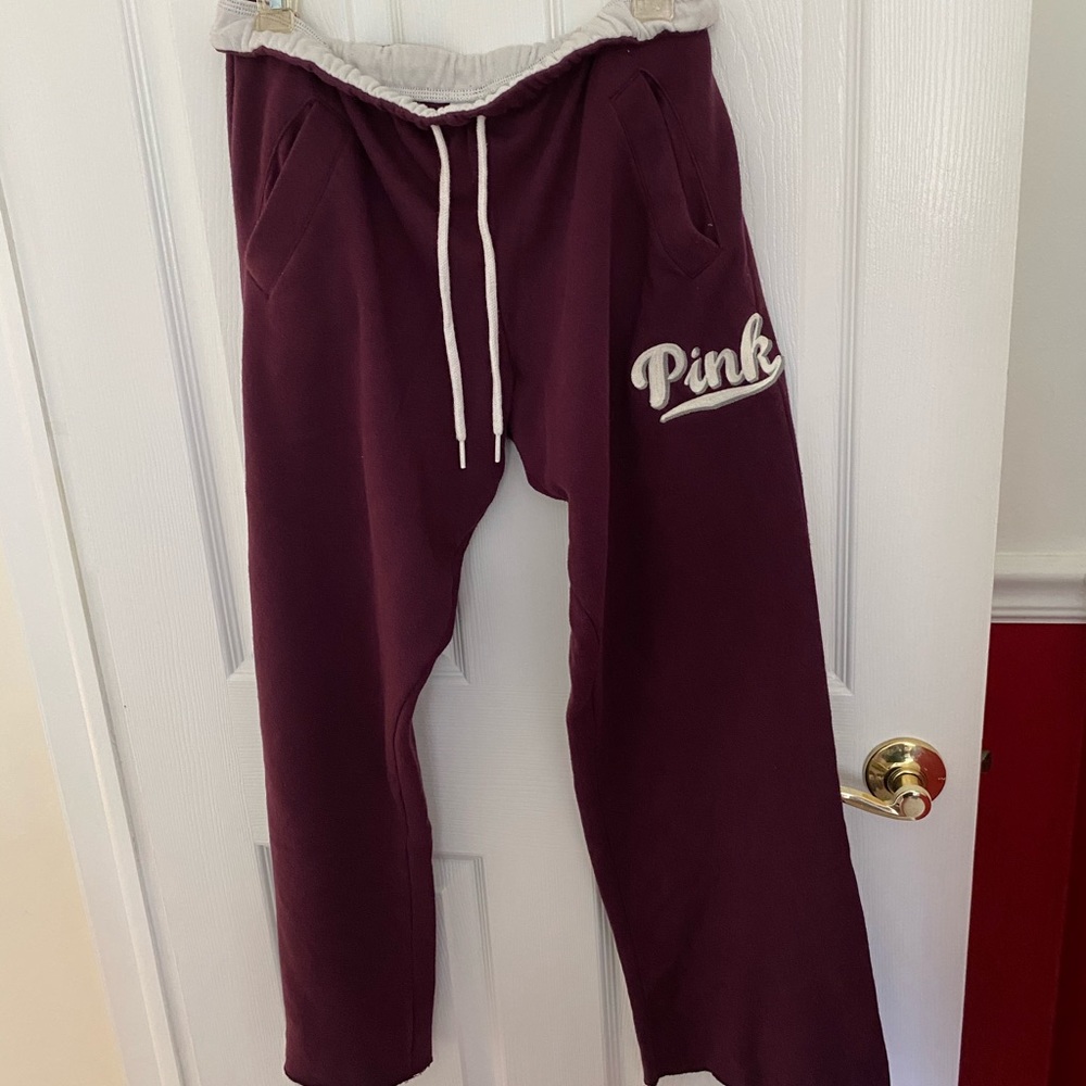 Pink boyfriend sweatpants